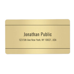 Étiquette Arrière - plan d'or créatif Modèle simple conçu