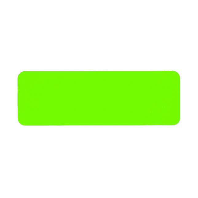 Étiquette arrière - plan fluorescent -vert (Devant)
