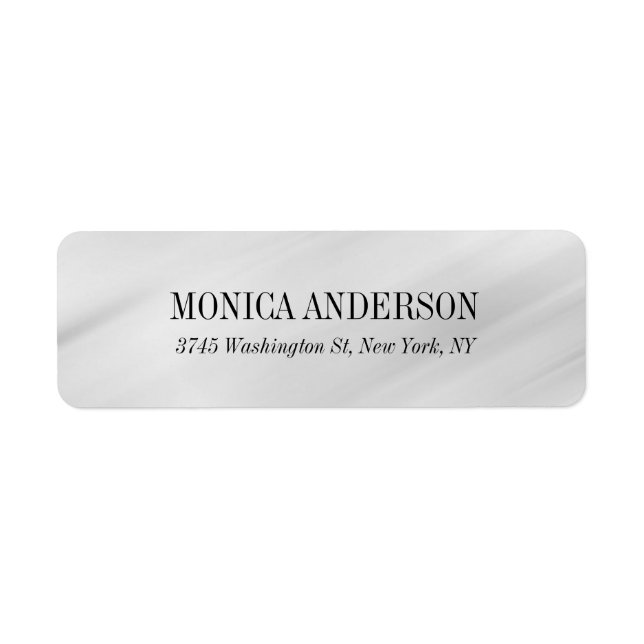 Étiquette Arrière - plan moderne élégant (Devant)