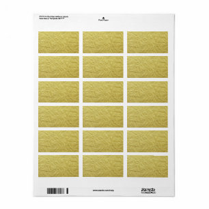 Étiquette Arrière - plan texturisé de feuille d'or de Faux