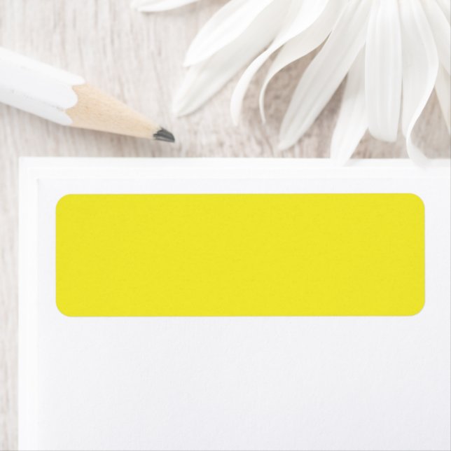 Étiquette Arrière - plan vibrant Solid Jaune (En situation)