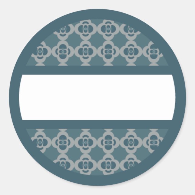 Étiquette arrondi Retro Blues (Devant)