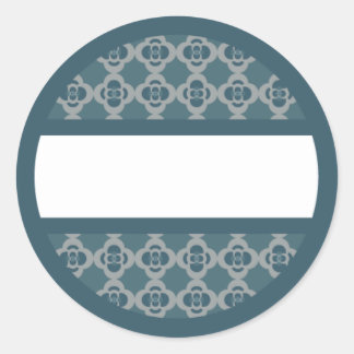 Étiquette arrondi Retro Blues