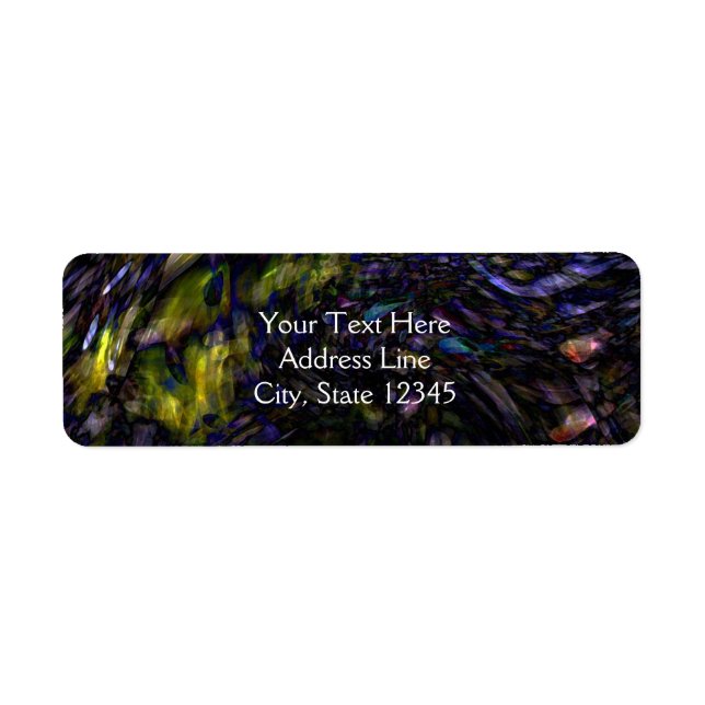 Étiquette Art Abstrait Couleur moderne éclaboussure Artistiq (Devant)