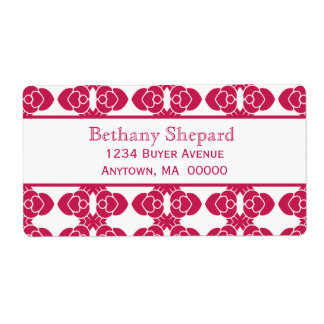 Étiquette Art Deco Damask Shipping Label