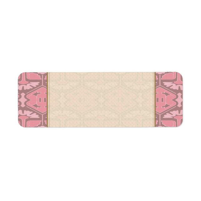 Étiquette Art déco - Tout en rose (Devant)