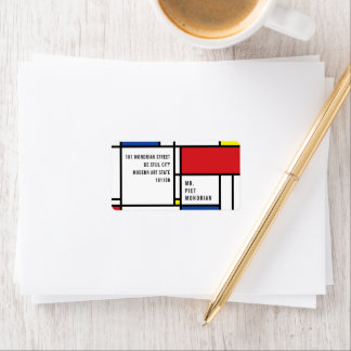 Étiquette Art Moderne Géométrique Minimaliste De Stijl Mondr