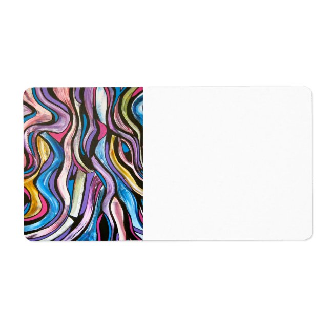 Étiquette Art Moderne Peint À La Main D'Arbre (Devant)