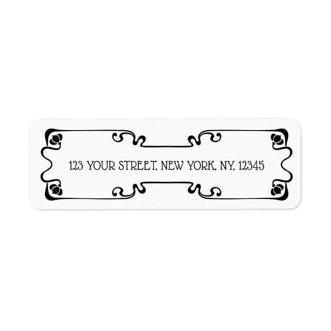 Étiquette Art Nouveau (Devant)