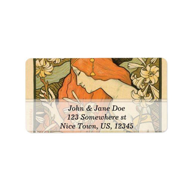 Étiquette Art Nouveau (Devant)