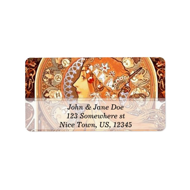 Étiquette Art Nouveau (Devant)