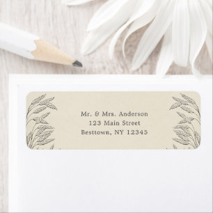 Étiquette Art vintage Gris Line