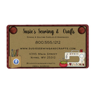 Étiquette Artisanat de couture rustique de campagne primitiv