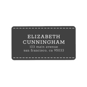 Étiquette Artist Crafter Modern Simple Stitch Return Address