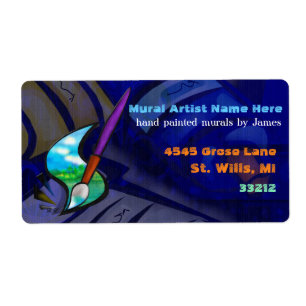 Étiquette Artiste mural Design graphique ENTREPRISE LARGE
