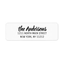 Artsy moderne en noir blanc Script cursif