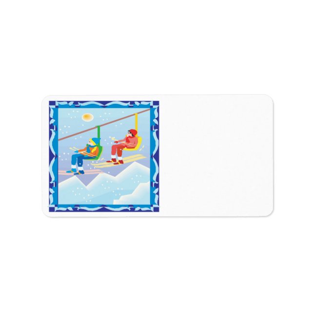 Étiquette Ascenseur ski (Devant)