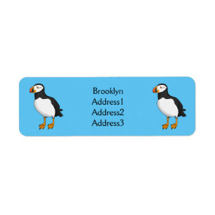 Étiquette Atlantic puffin illustration