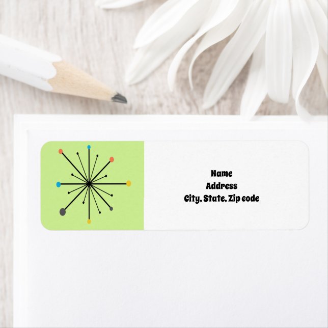 Étiquette Atomic Starbursts (En situation)