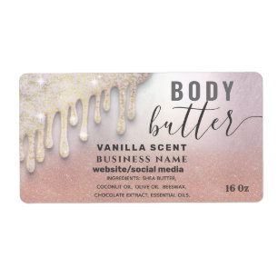 Étiquette au beurre de caisse de scintillement à é