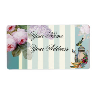 Étiquette Au de Thé petit Trianon avec la théière et la