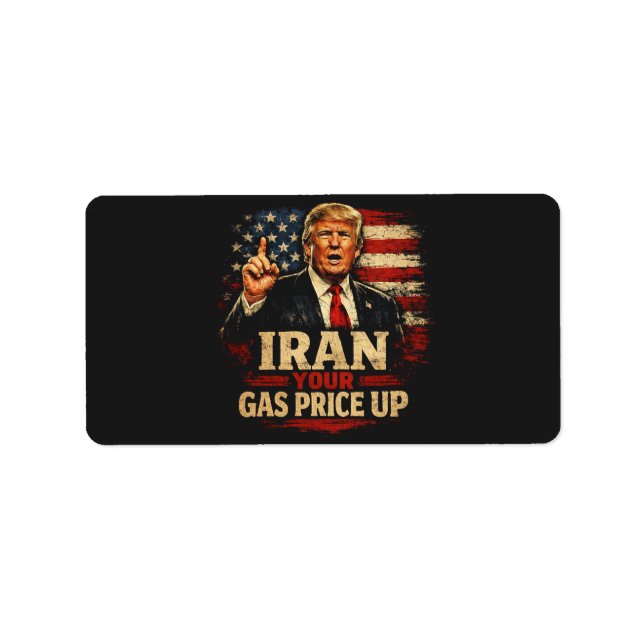 Étiquette Augmentez Votre Prix du Gaz Iran (Devant)