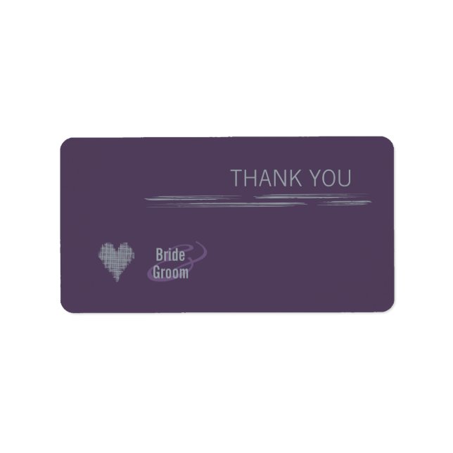 Étiquette Autocollant cadeau Merci Indigo (Devant)