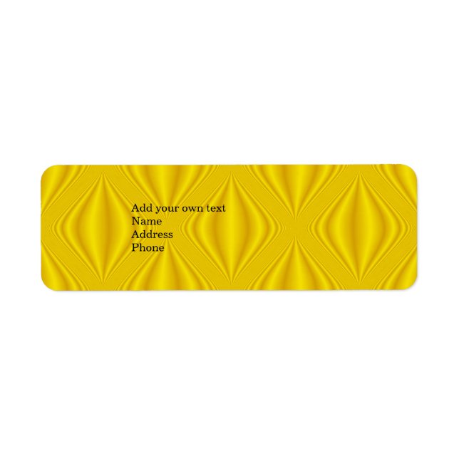 Étiquette Autocollant d'adresse cadeau Label Jaune (Devant)