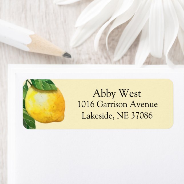 Étiquette Autocollant de adresse de retour à l'aquarelle de  (En situation)