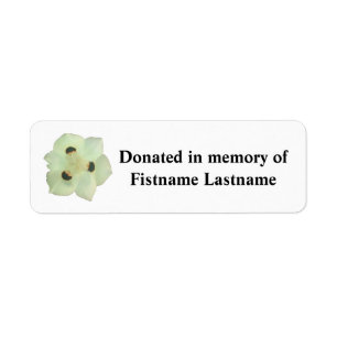 Étiquette Autocollant de fleur de donation de livre