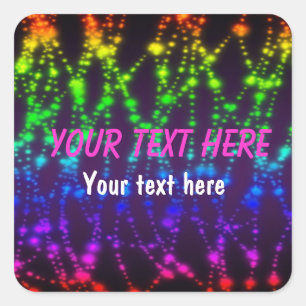 Étiquette autocollant de la partie Rainbow Glow ne