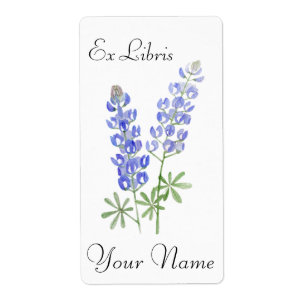 Étiquette Autocollant de plat de livre de Bluebonnets de