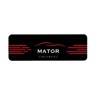 Étiquette Autocollant de service de voiture noir et rouge