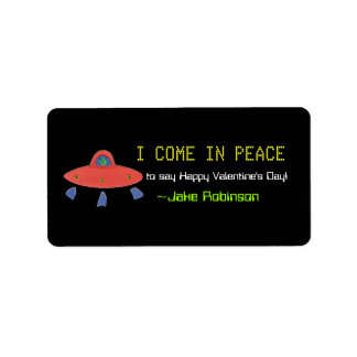 Étiquette Autocollant UFO Valentine