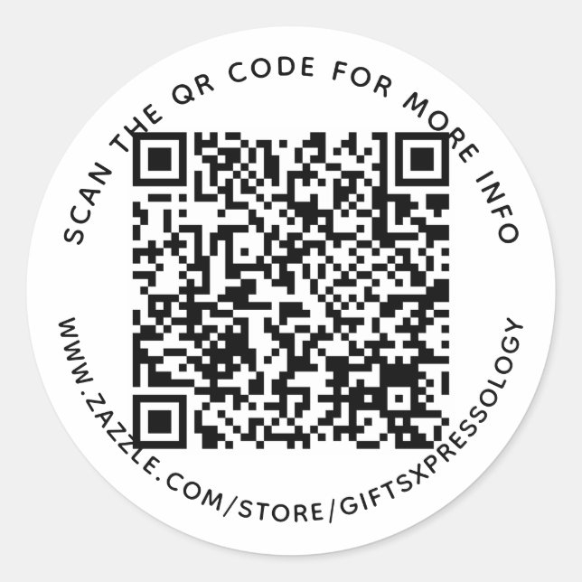 Étiquette autocollante cadeau avec QR Code personn (Devant)