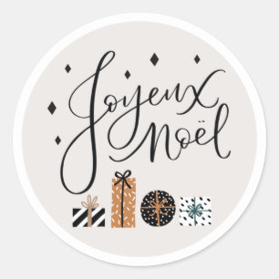 Étiquette autocollante de cadeau de Joyeux Noel Me