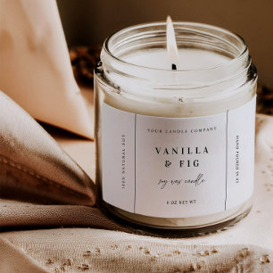 Étiquette autocollante de produit de bougie tendan