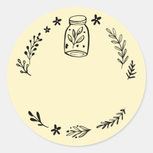 Étiquette autocollante vierge pour pot / épice