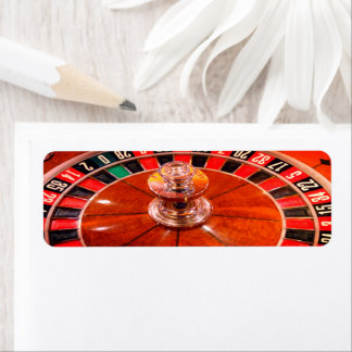 Étiquette Autocollants d'adresse de retour roulette Casino