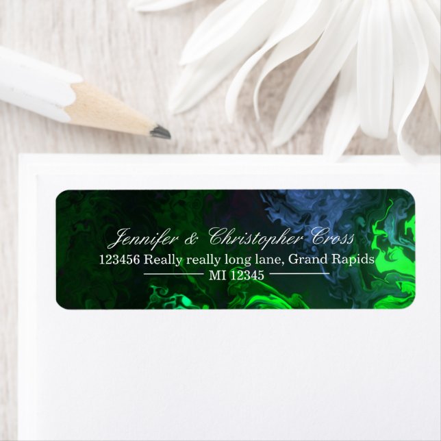 Étiquette Autocollants d'adresse postale personnalisés (En situation)