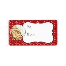 Autocollants de cadeaux de biscuits italiens migno
