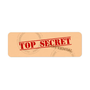 Étiquette Autocollants extrêmement secrets d'étiquette