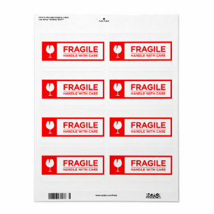 Étiquette Autocollants Fragiles Manipuler avec Soin