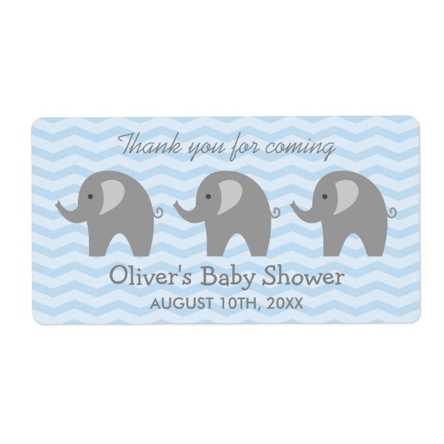 Étiquette Autocollants pour bouteille d'eau de baby shower é (Devant)
