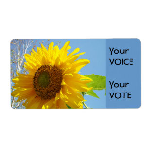 Étiquette autocollants Votre VOIX Votre VOTE labels Bleu Cie