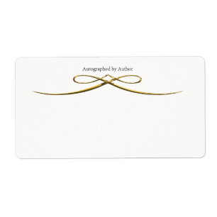Étiquette Autographié par la plaque d'écriture de l'auteur