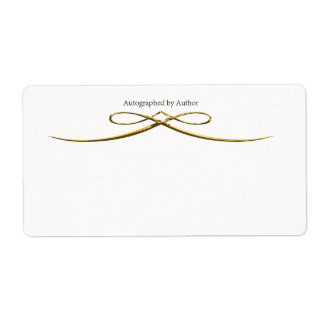 Étiquette Autographié par la plaque d'écriture de l'auteur