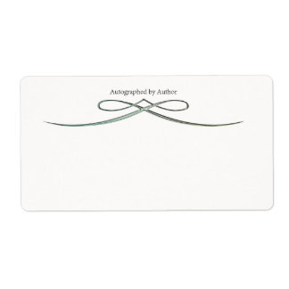 Étiquette Autographié par la plaque d'écriture de l'auteur