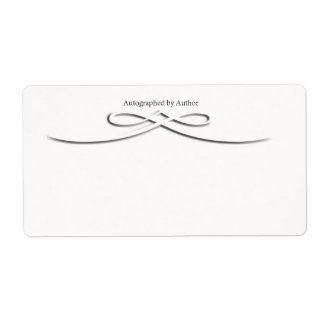 Étiquette Autographié par la plaque d'écriture de l'auteur