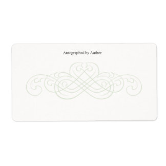 Étiquette Autographié par la plaque d'écriture de l'auteur